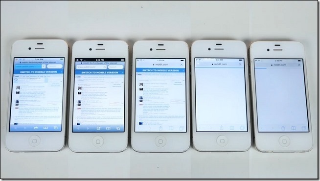 iOS 5 vs iOS 6 vs iOS 7 vs iOS 8 vs iOS 9 on iPhone 4S Speed Test.mp4_snapshot_05.08_[2016.02.29_20.26.01]