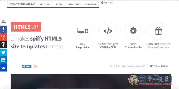 網站設計師必收藏！Website TempLate Bar最方便的找尋網頁版型與主題工具 - 電腦王阿達