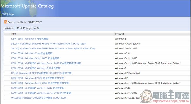 WanaCrypt0r 2.0 修補 方式 Windows XP、7、8、10 全系統整理　全球災情慘重不要鐵齒 - 電腦王阿達