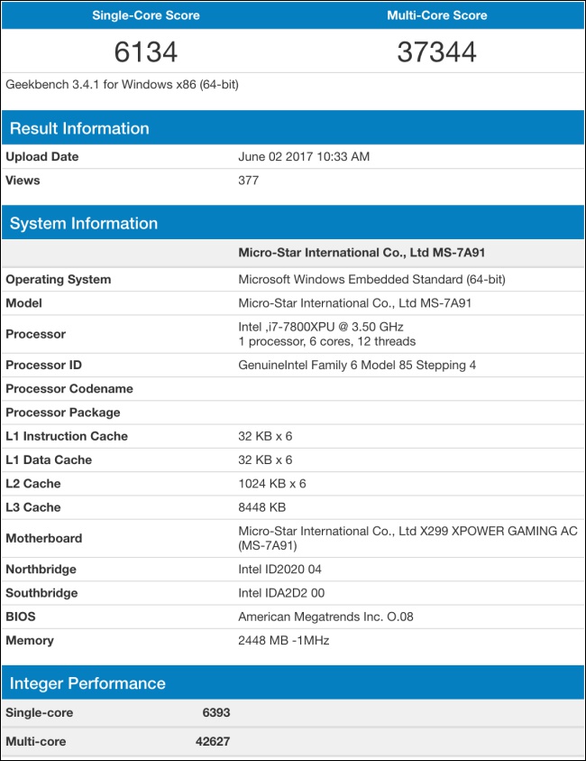 Core i7-7800X