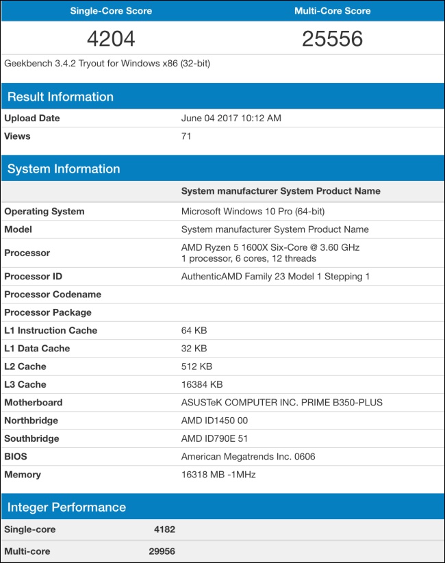 Core i7-7800X 等處理器分數於 GeekBench 資料庫曝光，均有力敵 Ryzen 系列的表現 - 電腦王阿達