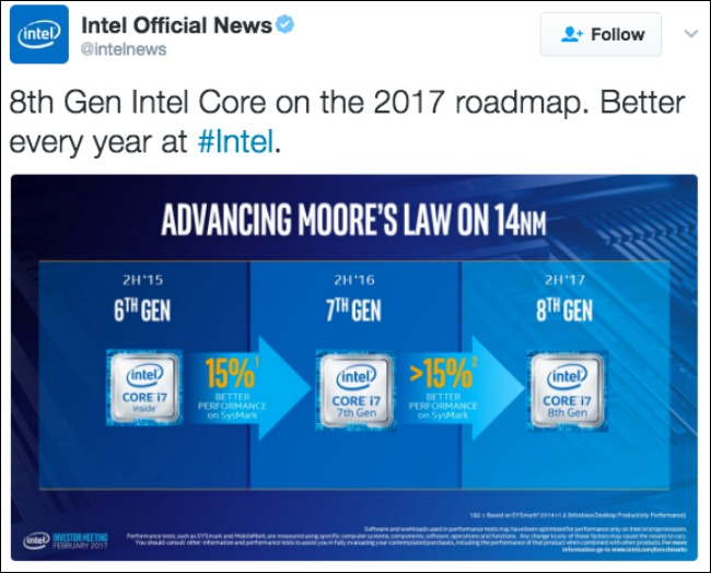 Intel 將於年底前推出 Coffee Lake-S 主流階層處理器，並確定帶來六核心的新處理器 - 電腦王阿達