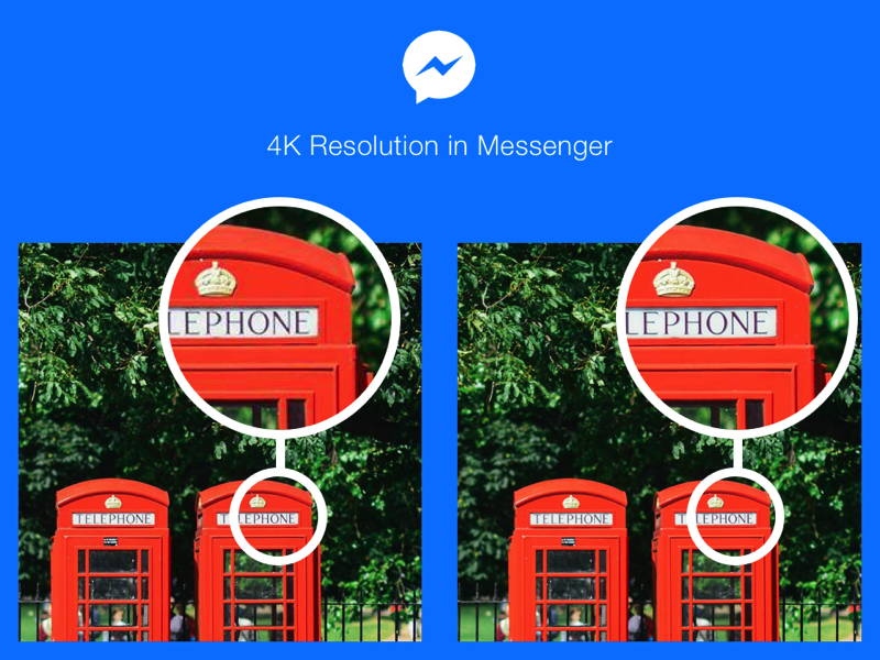 Facebook Messenger 4K ,Press header blue