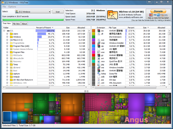 [實用工具]WizTree 一鍵掃描，佔用系統最多空間檔案利器！ - 電腦王阿達