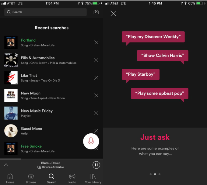 Spotify voice control