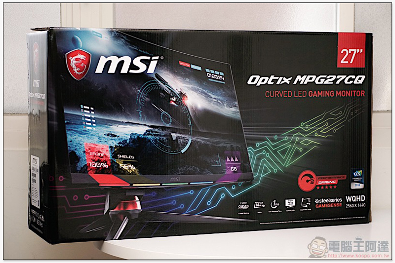 血「亮」條搭載！ MSI Optix MPG27CQ 開箱 評測 - 電腦王阿達