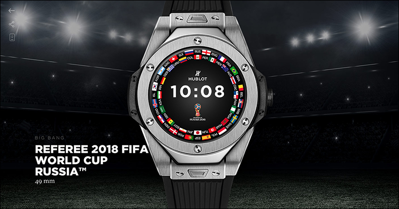 HUBLOT 推出 2018 FIFA 俄羅斯世界盃足球賽的 Wear OS 智慧手錶，全球限量 2018 只 - 電腦王阿達