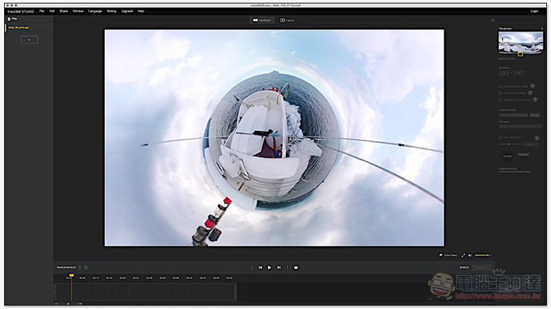 你的 360 影片也可以「 重新運鏡 」，Insta360 桌面軟體簡單上手教學 - 電腦王阿達
