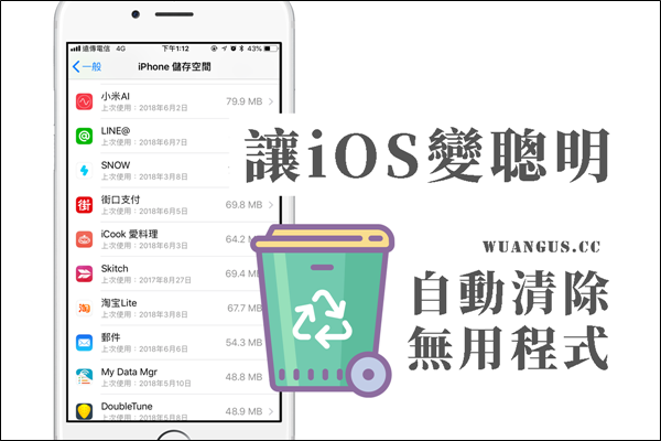 [教學]讓 iOS 也學會自動刪除少用程式，自動釋放iPhone儲存空間！ - 電腦王阿達