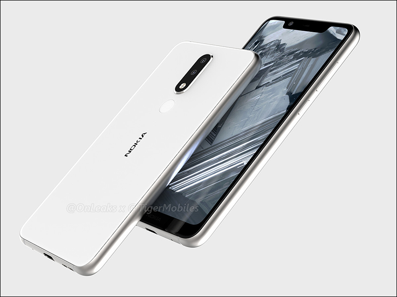 NOKIA 5.1 Plus 渲染圖曝光，今年「瀏海」機再添一款 - 電腦王阿達