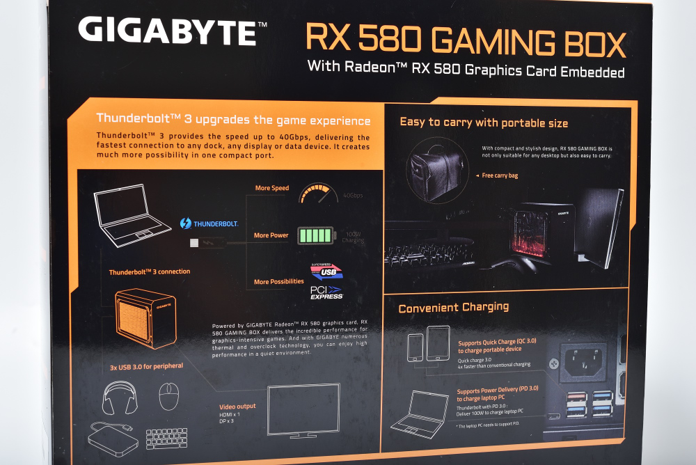 GIGABYTE RX 580 Gaming Box 行動外接顯卡盒 用 Thunderbolt 拯救 Ultrabook - 電腦王阿達