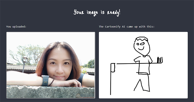 AI 塗鴉拍立得變身網頁版 Cartoonify ，上傳照片就幫你轉成塗鴉 - 電腦王阿達