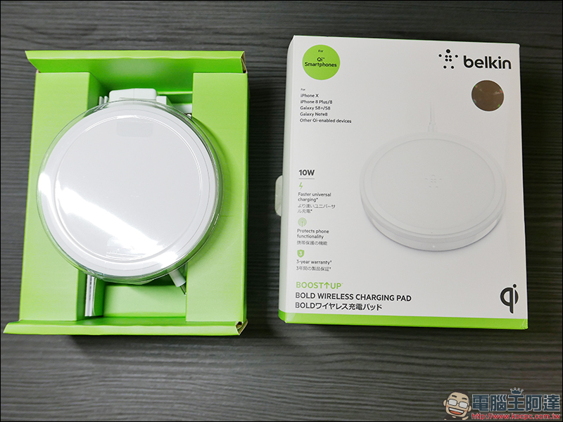 Belkin Boost Up 系列 7.5W/10W 無線充電盤 、 無線充電桌架 動手玩 - 電腦王阿達