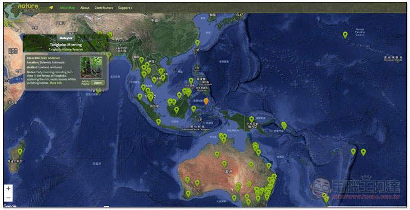 Nature Sound Map ,螢幕快照 2018 09 04 下午7 44 59
