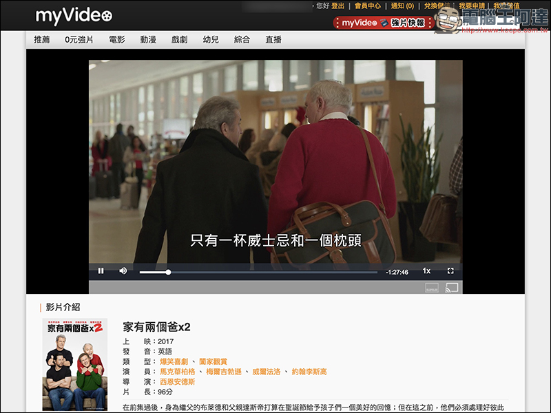 myVideo 「0元強片」正版電影、戲劇免費線上看 - 電腦王阿達