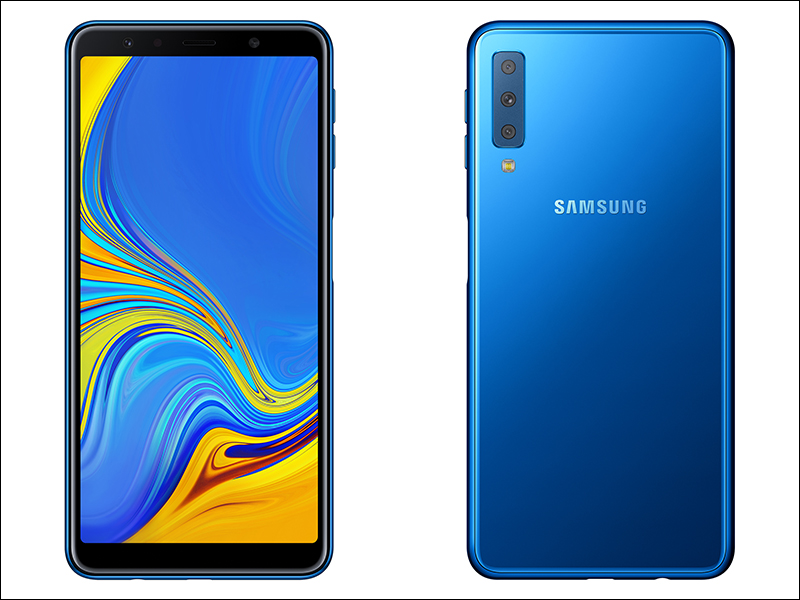 Samsung Galaxy A7 (2018) 正式亮相，配備三主鏡頭相機、側邊指紋辨識解鎖 - 電腦王阿達