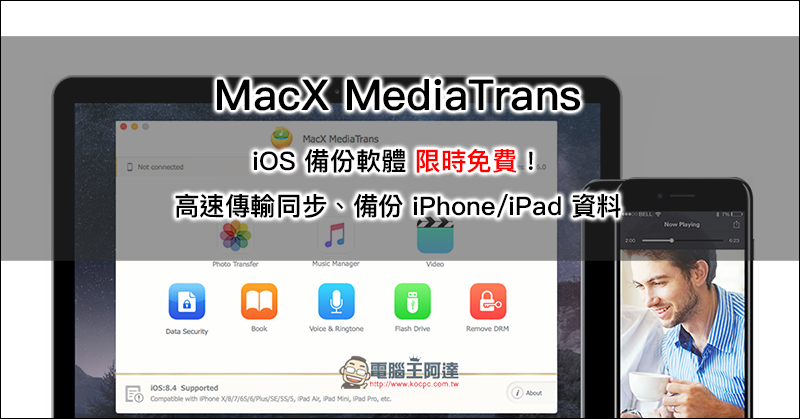 MacX MediaTrans 限免 ！輕鬆同步/備份 iOS 資料，價值 1,800 元、活動只到 10/15 - 電腦王阿達