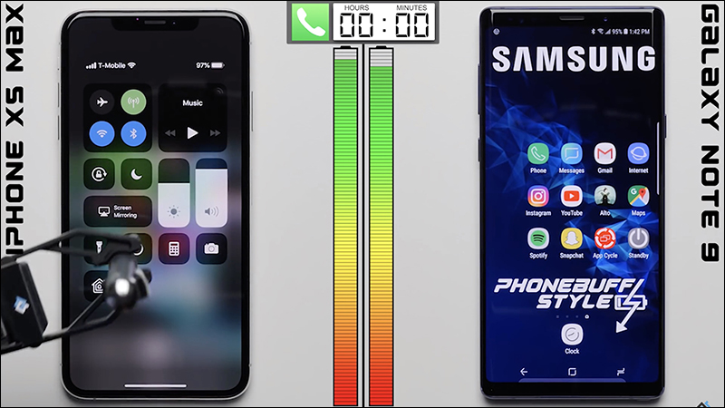 iPhone XS Max 和 Samsung Galaxy Note 9 續航力 比拼，超公平、用機器人來操作 - 電腦王阿達