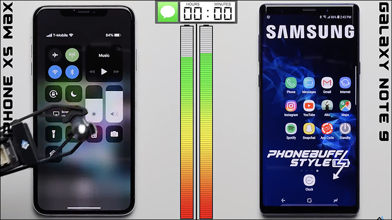 iPhone XS Max 和 Samsung Galaxy Note 9 續航力 比拼，超公平、用機器人來操作 - 電腦王阿達