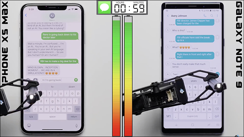 iPhone XS Max 和 Samsung Galaxy Note 9 續航力 比拼，超公平、用機器人來操作 - 電腦王阿達