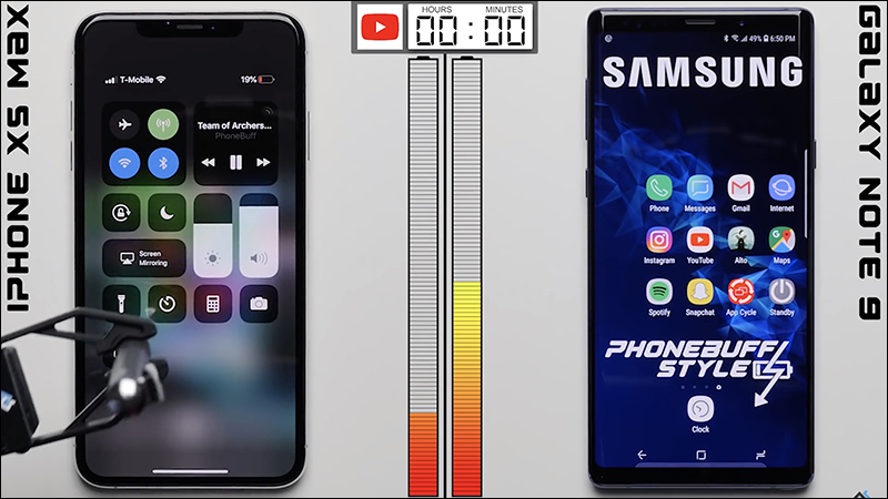 iPhone XS Max 和 Samsung Galaxy Note 9 續航力 比拼，超公平、用機器人來操作 - 電腦王阿達