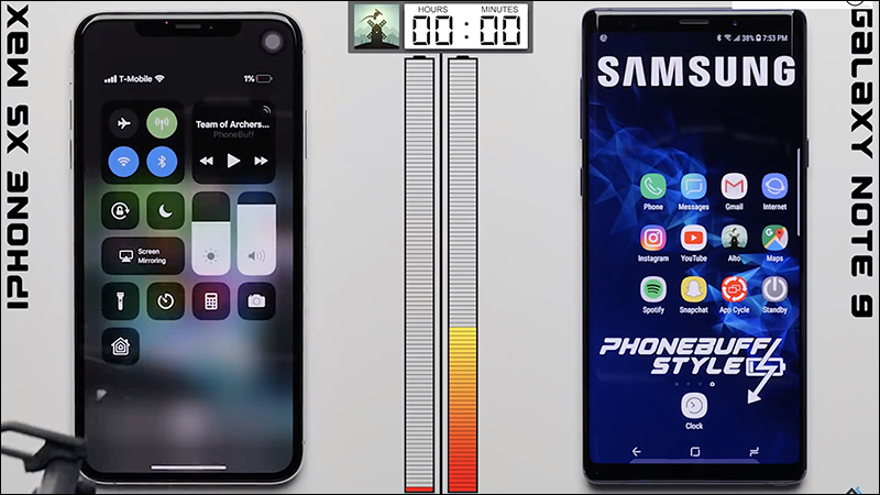 iPhone XS Max 和 Samsung Galaxy Note 9 續航力 比拼，超公平、用機器人來操作 - 電腦王阿達