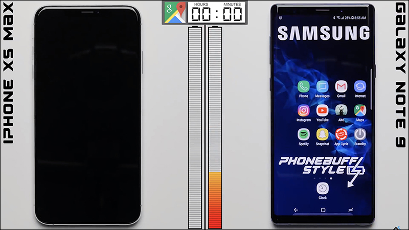 iPhone XS Max 和 Samsung Galaxy Note 9 續航力 比拼，超公平、用機器人來操作 - 電腦王阿達