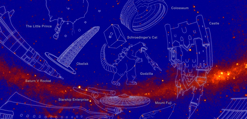 NASA公開22個 伽瑪射線星座 哥吉拉、浩克皆為星座名 - 電腦王阿達