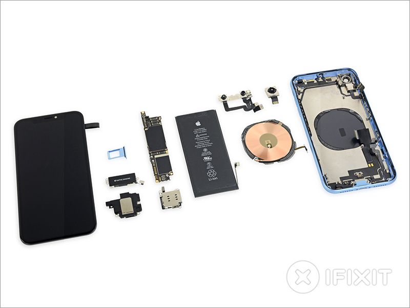 Apple iPhone XR 被 iFixit 拆解 ，維修難度： 6分 - 電腦王阿達