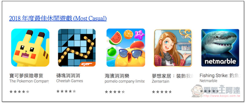 Google 公布台灣 Google Play 2018 年度最佳榜單 最佳應用程式由 Drops 拿下 - 電腦王阿達