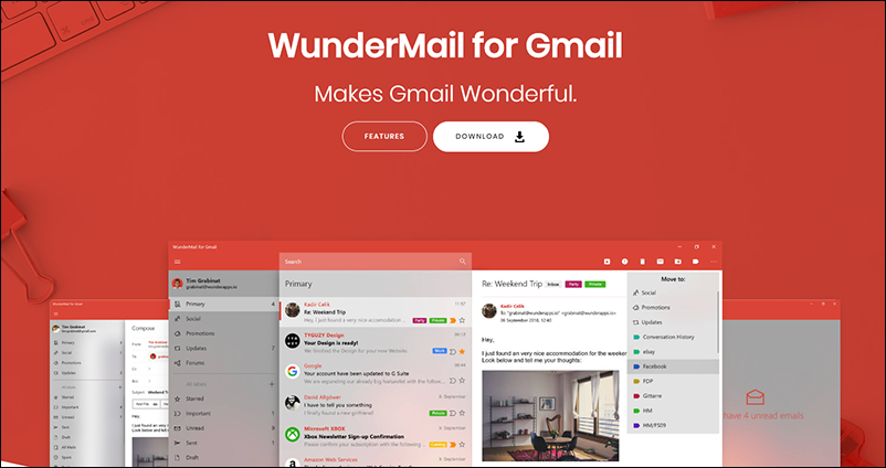 WunderMail for Gmail