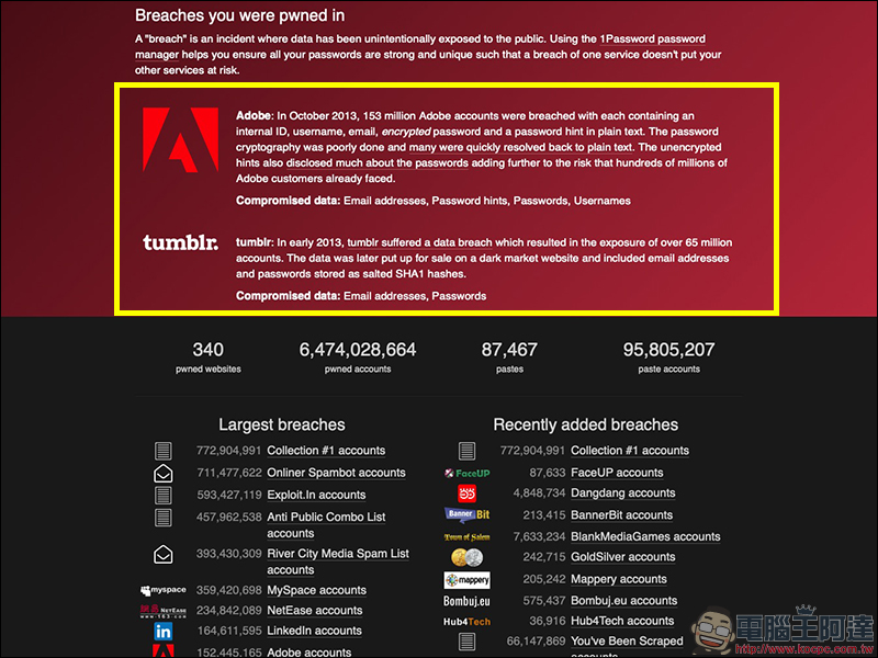 MEGA 雲端空間 爆出 7.73 億筆帳號、 2,122 萬筆密碼遭外洩的近年最大宗帳密外洩事件 ！（含查詢教學&解決辦法） - 電腦王阿達