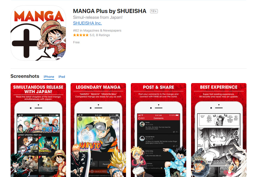 集英社「 MANGA Plus by SHUEISHA 」 免費看《週刊少年JUMP》英文漫畫新作 - 電腦王阿達