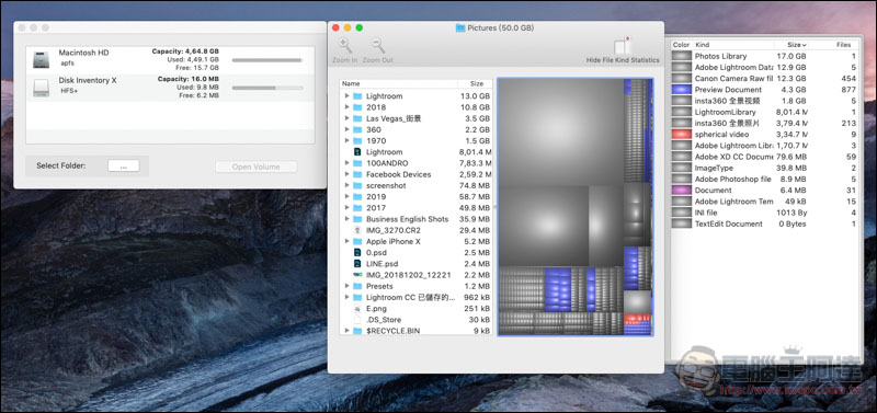 Disk Inventory X ,螢幕快照 2019 02 02 下午4 08 34