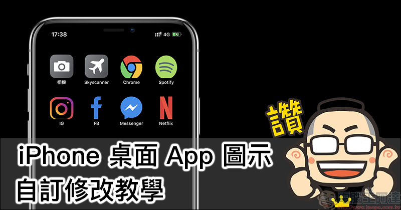 iPhone 桌面 App 圖示 自訂修改教學，喜歡什麼 App 圖案自己設定！ - 電腦王阿達