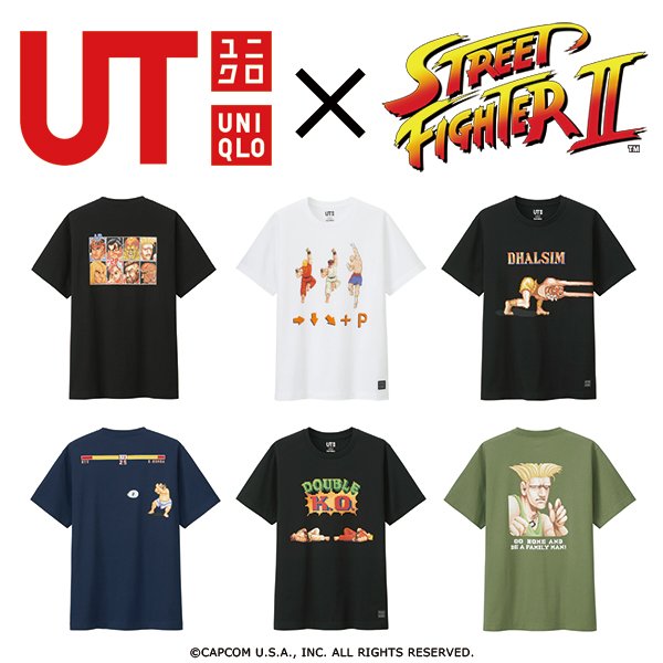 Uniqlo X《快打旋風》合作「 UT 」 展現遊戲經典畫面 - 電腦王阿達