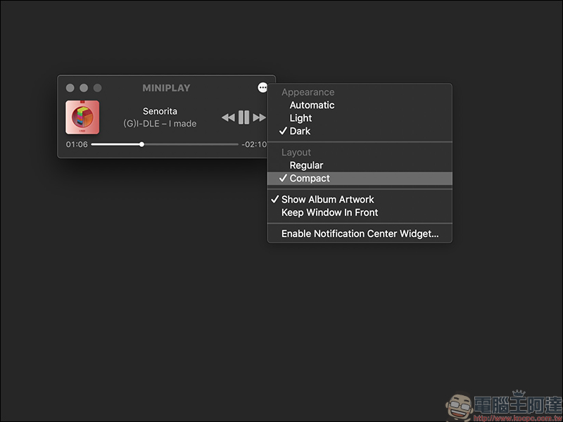 MiniPlay Mac App ，讓 Spotify 在 Mac 實現迷你播放器功能 - 電腦王阿達
