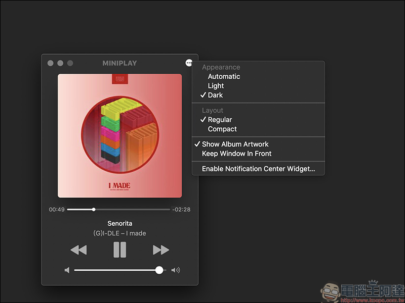 MiniPlay Mac App ，讓 Spotify 在 Mac 實現迷你播放器功能 - 電腦王阿達