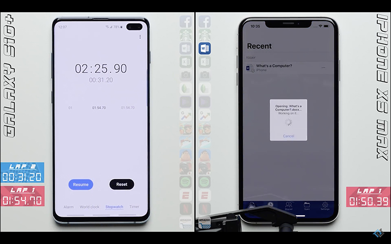 Samsung Galaxy S10+ 對決 Apple iPhone XS Max 運行速度 - 電腦王阿達