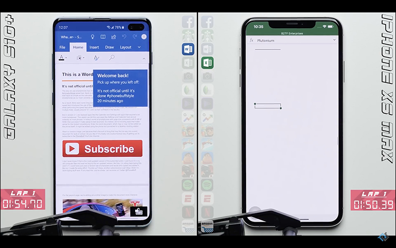 Samsung Galaxy S10+ 對決 Apple iPhone XS Max 運行速度 - 電腦王阿達