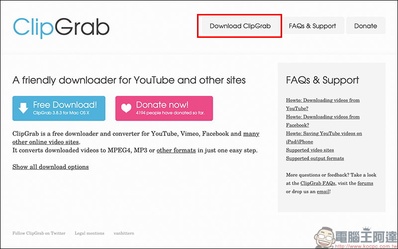 ClipGrab 免費影音免費下載工具 ：支援 YouTube、 Facebook 、Instagram 等多平台影片下載 - 電腦王阿達