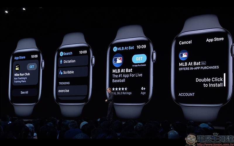 watchOS 6 導入 App Store ，用戶可直接在 Apple Watch 檢視、下載 Apps （同場加映： tvOS 13 加入歌詞同步、支援 Xbox One 與 Playstation DualShock 4遊戲控制器） - 電腦王阿達
