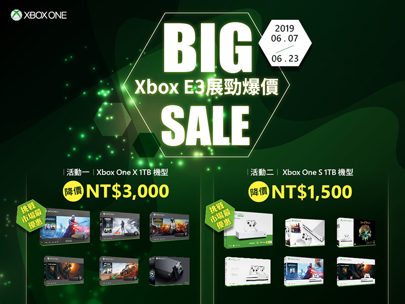 Microsoft 推出「 Xbox E3展勁爆價 BIG SALE 」，多款主機、遊戲下殺促銷 - 電腦王阿達