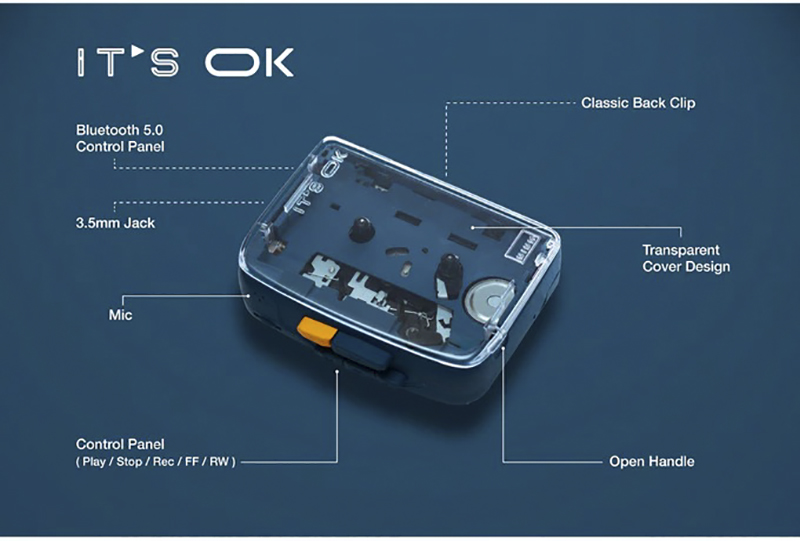 誰能比我更復古，全球首款 藍牙 5.0「錄音帶」隨身聽 IT'S OK 登場 - 電腦王阿達