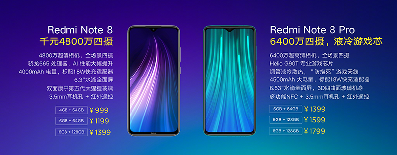 紅米 Redmi Note 8 、 Redmi Note 8 Pro 正式發表：全系列皆配備四鏡頭主相機、一樣極致性價比，但定位大不同 - 電腦王阿達