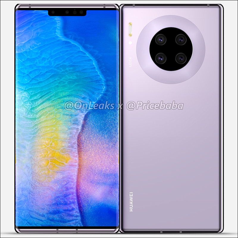 華為 Huawei Mate 30 Pro 來自爆料大神釋出的最新渲染，將於 9/19 正式發表 - 電腦王阿達