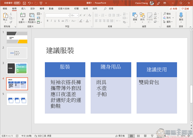 你所不知道的 PowerPoint 小功能：簡報即時字幕、文字轉 SmartArt 和插入 3D 模型 - 電腦王阿達