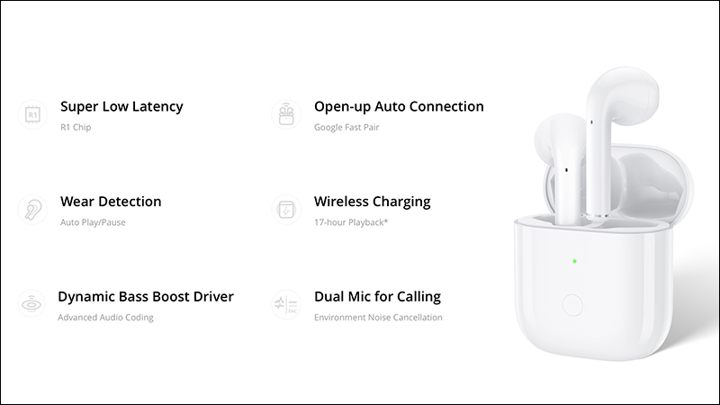 realme Buds Air 真無線耳機海外發表，支援無線充電、17 小時續航，售價僅約 1,700 元 - 電腦王阿達