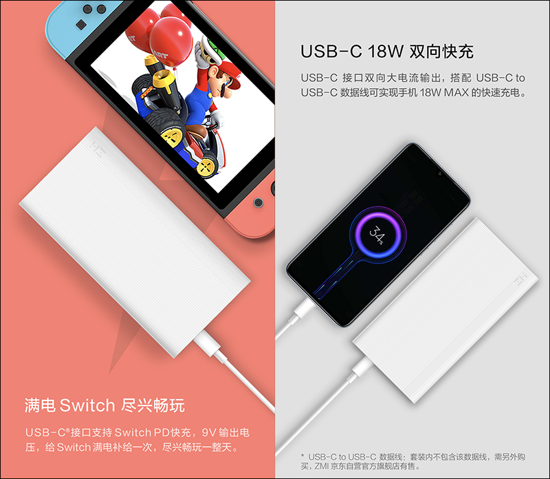 ZMI 紫米 10000mAh 快充行動電源 推出，支援 18W PD 快充與多種快充協議、三口輸出 - 電腦王阿達