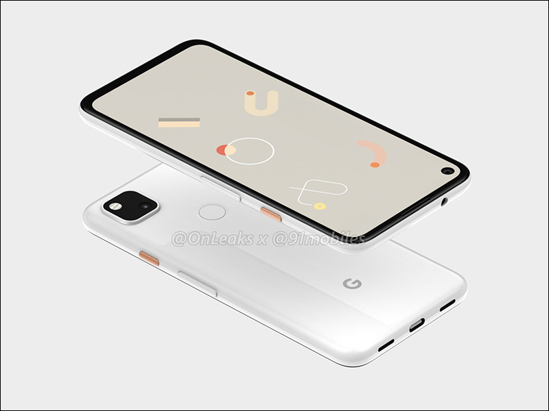 Google Pixel 4a 外觀渲染圖曝光：配備挖孔全螢幕和延續 Pixel 4 的相機設計風格 - 電腦王阿達